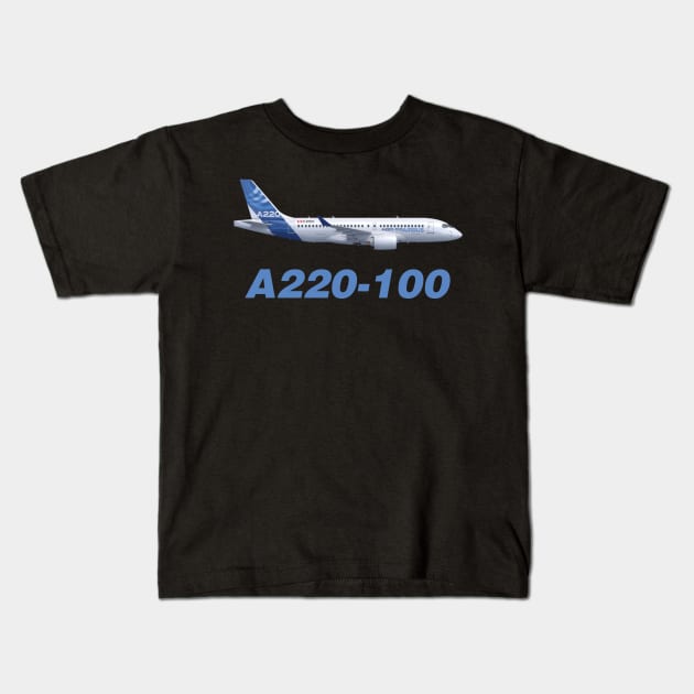 Airbus A220-100 Kids T-Shirt by Avion
